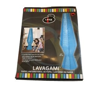 Lavagami Lava Floor Lamp 48" Blue Paper Lantern The Original Lava Brand 2006 Y2K